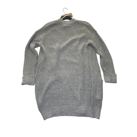 B New York Women's Gray Open Front Cardigan Sweater w/ Pockets M - Picture 10 of 10